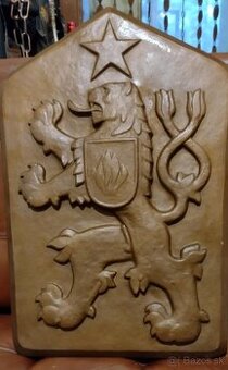 znak ČSSR / staré foto z čias socializmu / transparent