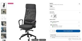 Predám kancelársku stoličku IKEA Markus -