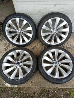 ☀️4ks alu disky orig. Vw 5x112 R18 pneu 225/45 r18 7mm