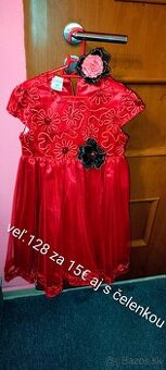 Spoločenské šaty s čelenkou veľ 128