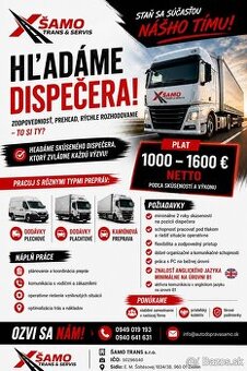 Hľadáme Dispečera - Zvolen (Martin)