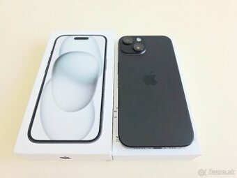 Apple iPhone 15 128GB BLack ,ZÁRUKA,ZDRAVIE BATERKY 100%