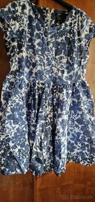 Modré kvetové šaty. zn. Ellos, veľ. 50/52