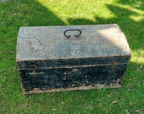 Vojenský kufor drevený, kufor, iba osobný odber Bratislava