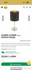 Stolova lampa GLOBO CLARKE 15229T