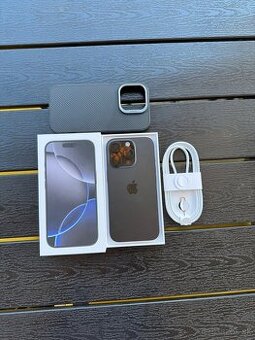 iPhone 16 PRO BLACK TITANIUM BATÉRIA 100% ZÁRUKA 2027