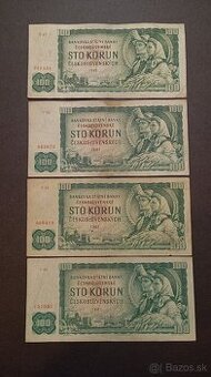 Bankovky 100 Kčs séria T