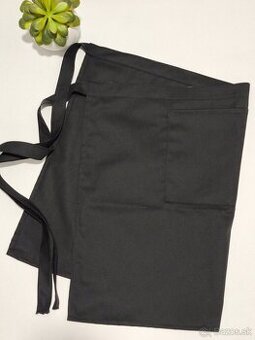 zastera čierna do pása krátka