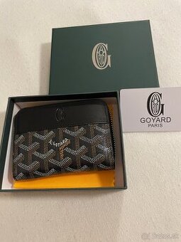 Goyard čierna peňaženka na zips