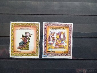 Poštové známky č.700 - Mexiko - indiánske mozaiky