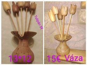 drevené sústružená vázy