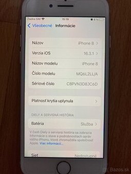iPhone 8 64gb biely