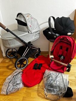 Cybex Priam 3.0 – 3-kombinácia (KOI / True Red / Cloud Q)
