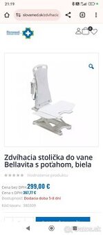 Zdvíhacia stolička do vane Bellavita