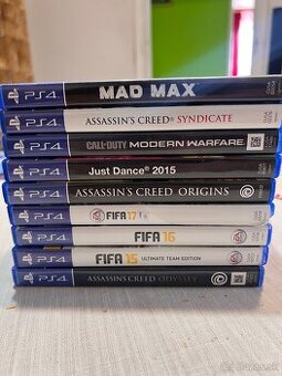 PS4 hry Assassin’s Creed, FIFA, Mad Max, COD