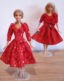 Barbie -vianocne šaty pre Barbie