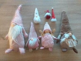 Vianoční škriatkovia,anjelikovia,háčkované ozdoby,pohľadnice