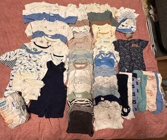 Sada oblečenie dupačky, body, pyžama 50/56