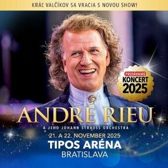 2 VIP vstupenky na koncert Andre Rieu, Bratislava