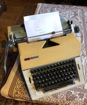 Vintage písací stroj Optima (azbuka) – plne funkčný @Stupava