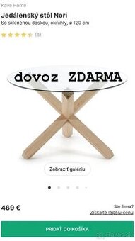 Jedálenský stôl Kave Home, priemer 120cm