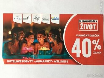 Ponukam 40 % zlavu wellnes pobyt a a ine
