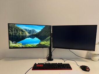 2x 24" Samsung F24T350 + AlzaErgo ErgoArm D35B