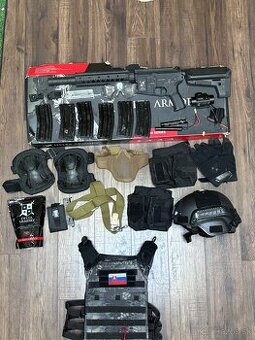 Kompletný AIRSOFT SET + výbava, TOP stav