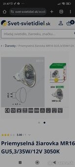 ecolrte 35w mr16 žiarovky