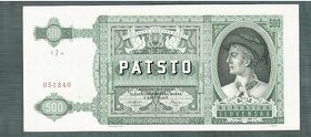 Staré bankovky Slovensko 500 korun 1941 NEPERFOROVANA, pěkná