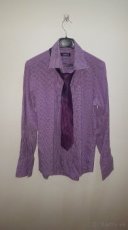 Košeľa fialová s kravatou | Arikos - 1