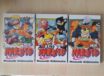 Naruto volume 1, 2, 3