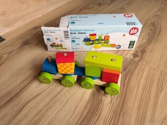 Drevený skladací vláčik - 3D puzzle