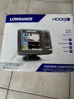 Predám sonar Lowrence Hook5 s GPS + 2x batéria 300€