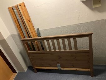 Dvojitá posteľ, DUB masív, IKEA HEMNES 180x200- tmavo hnedá