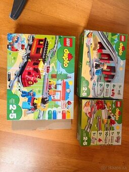 Vlak lego duplo + most + kolajnice