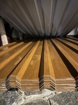 Trapézový plech zlatý dub