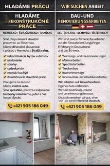 Hľadäme präcu/partia