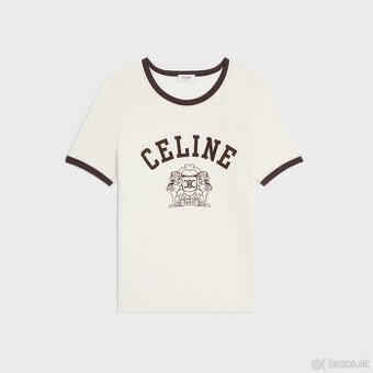 Celine bavlnene tricko kremove S/M