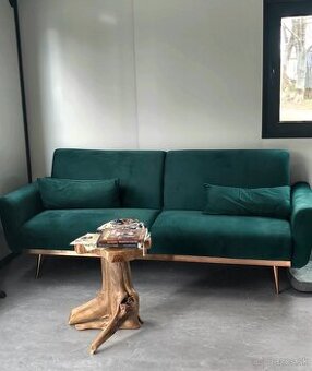 Sedačka gauč smaragdovo zelená