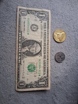 Rôzne mince minca koruna halier dukát dolár