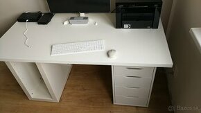 Predám IKEA stôl 150x80 cm vrátane zásuvkového dielu ALEX