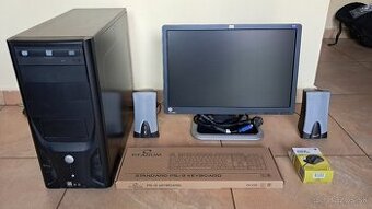 Kancelárske PC + LCD + klavesnica + myš + reproduktory