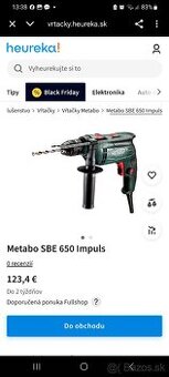 Metabo vŕtačka s priklepom