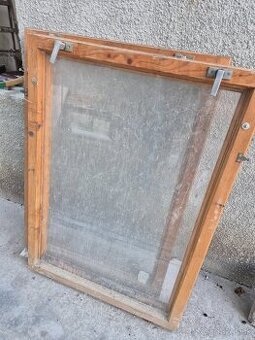 3x drevené okná 120x90cm