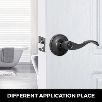 Set černých klik se zámkem, klíčky