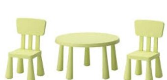 Mammut IKEA stolík stoličky