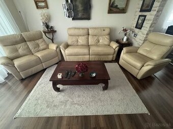 3-dielňa kožená sedačka na predaj