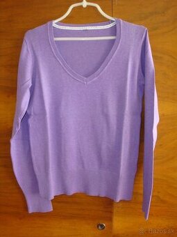 Dámsky pulóver fialovej,tmavomodrej a bledomodrej farby