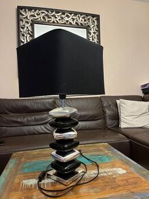 Dizajnérska lampa čierno- strieborná - 1